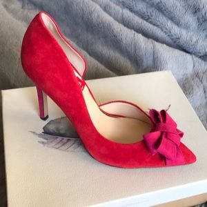 Jessica Simpson Hot Pk & Red Bow Js-Carlene Heels